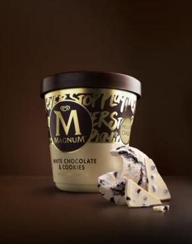 Magnum launches recycled plastic ice cream tubs